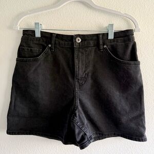H&M denim black shorts high waisted